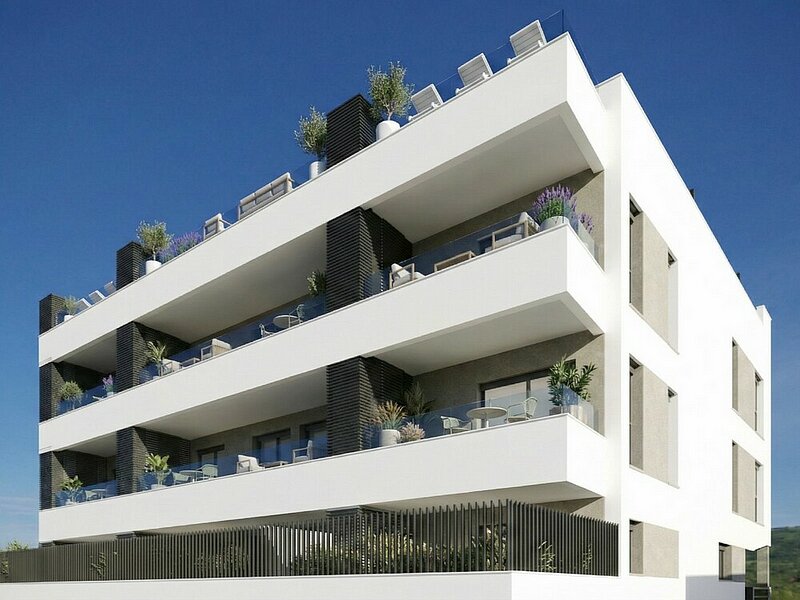 Modern 3 Bed Apartment With Rooftop Pool In Benijofar