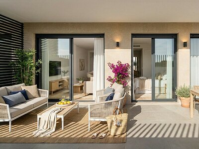 Modern 2 Bed Apartment With Rooftop Pool In Benijofar